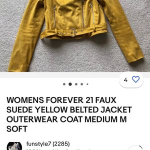 FOREVER21  Faux Suede YellowJacket