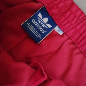 ADIDAS RED TRACK PANT WITH BEAUTIFUL LOGO