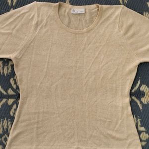 BHS golden Top With Metallic Thread