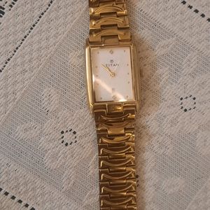 GOLD TITAN WATCH