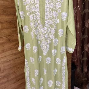 Authentic Chikankari Kurta And Plazo Set