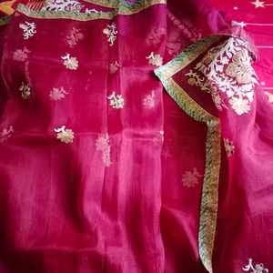 Maroon Brasso Saree