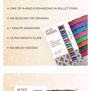 Just Herbs 8 In 1 Eyeshadow Lidstick Kit