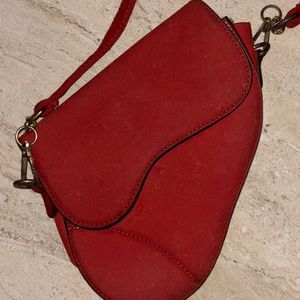 Cherry Red Dior Saddle Bag (Dupe)