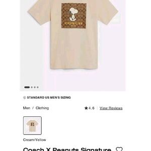 Coach X Peanuts Signature Snoopy T Shirt For Men