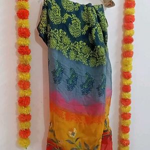 Saree With Good Fabric, Multi Colour, Thread Work