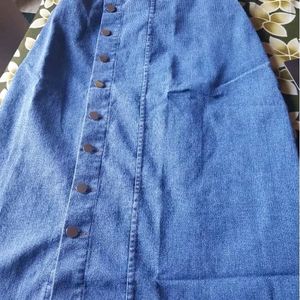 Denim Blue Skirt Fro Women