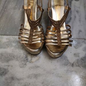 Golden High Heels