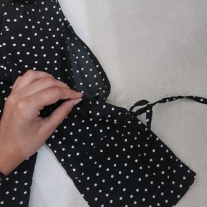 Style Quotient Black Polka Dot Top