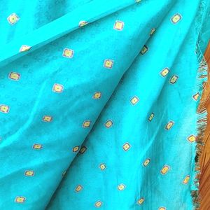 Beautiful Sea Green Colour Saree Bandhini Print