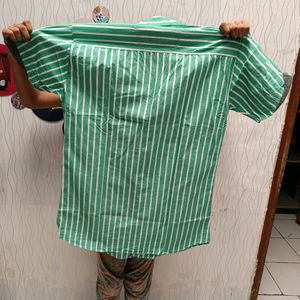 Green And White Lines Shirt