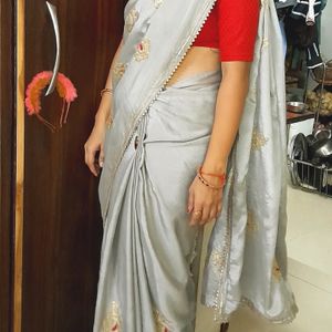 Silk Embroidered Saree