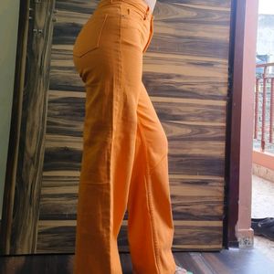 Orange Pinterest Straight Fit Pants