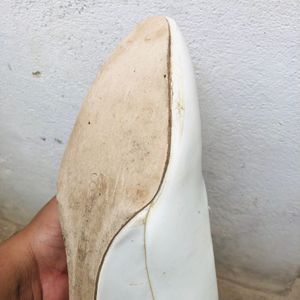 white platform heel