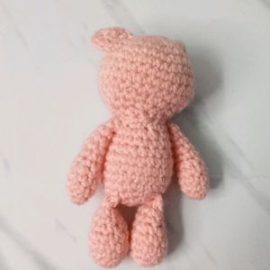 Pink Crochet Teddy