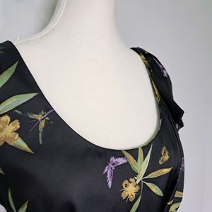 H&M Black Floral Dress