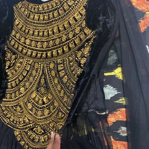 Unstiched Net And Shaleen Long Kurta