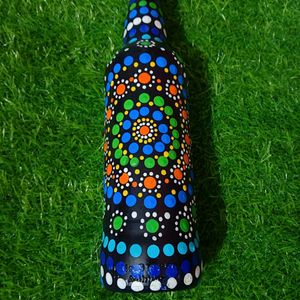 Handpainted Manadal Art Glass Bottles