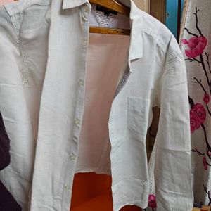 Brand New Looking White Linen Shirt