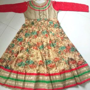 Multicolour Anarkali Pattern Kurti/Ethnic Gown