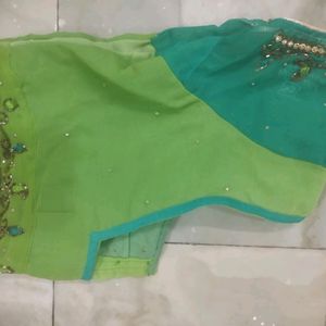 Green Designer Saree With Full Work Design 🥰🥰