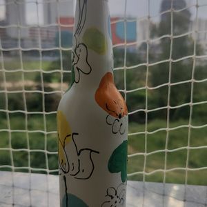 Hand painted Glass Bottle