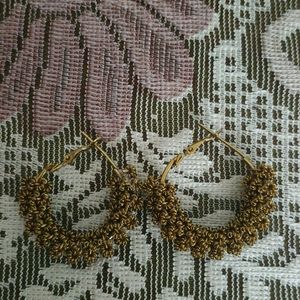 Beautiful Rustic Gold Plated Earrings