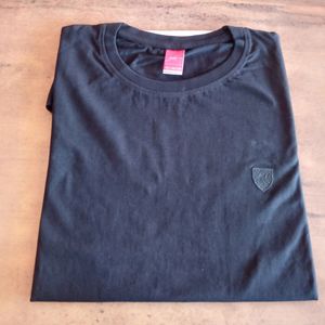 Boys Black Plain T Shirt