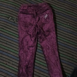 Velvet Pant For Girls