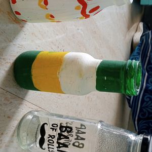 3 Beautiful Decorate Glass Bottle