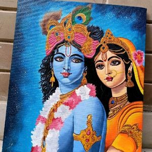 RADHA KRISHNA CANVAS PAINTING/ART WORK