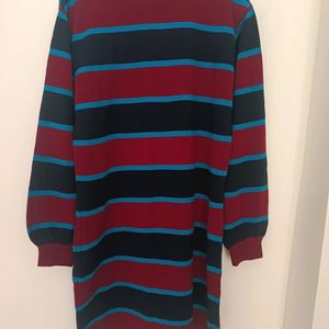 Mast & Harbor Striped Sheath Sweater Dress