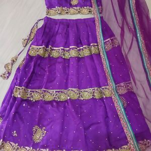 New Purple Colour Heavy Stone Work Lehanga Choli