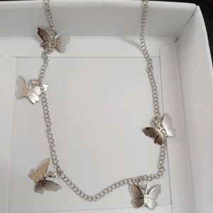 Butterfly Pattern Silver Chain