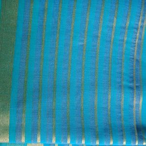 Sea Green Cotton New Saree