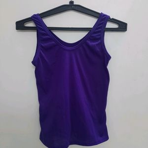 Purple FITTED TANK TOP