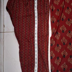 Red Kurta And Pant