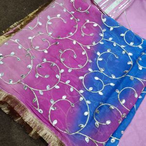 AC 654 Embroided Dupatta Suit