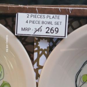 GIFT ITEM ( 2 Plate With 4 Bowl Set )