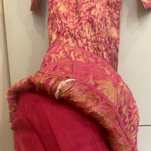 Banarsi Silk Anarkali Heavy Kurti