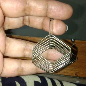 Steel Earrings Geometrical Shape,  New