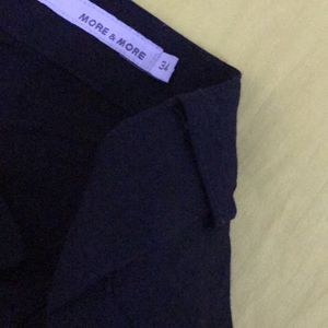 Midrise Stretchy Black Flared Trouser W-28