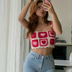 Heart Crochet Top