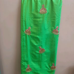 Green Jumkha Saree