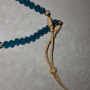 blue necklace