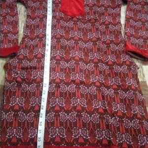 Woolen Short Red Kurti