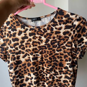 Shein Leopard Print Top Women