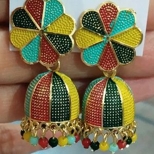 30/- Off On Delivery Charges Multi Colour Jhumka