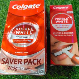 Colgate Visible White Whitening Booster Combo