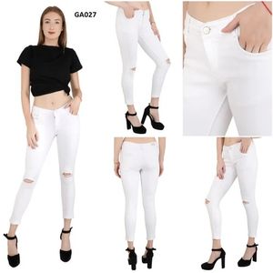 White Denim High Waist Jeans